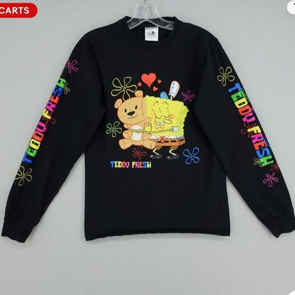 Teddy Fresh Spongebob Squarepants Bear Hug Long Sleeve Shirt Sz M - Picture 1 of 6